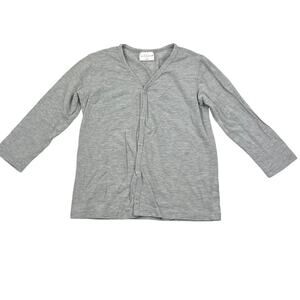 Jax & Lennon Gray Bamboo Snap Cardigan